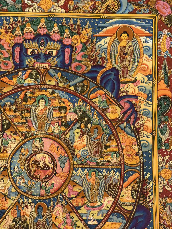 Wheel Of Life Masterpiece Thangka - Art Of Tibet