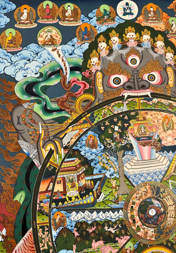 Wheel Of Life Masterpiece Thangka - Art Of Tibet