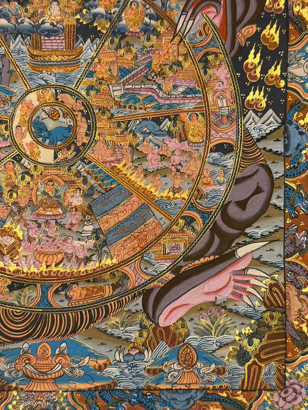 Wheel Of Life Masterpiece Thangka - Art Of Tibet