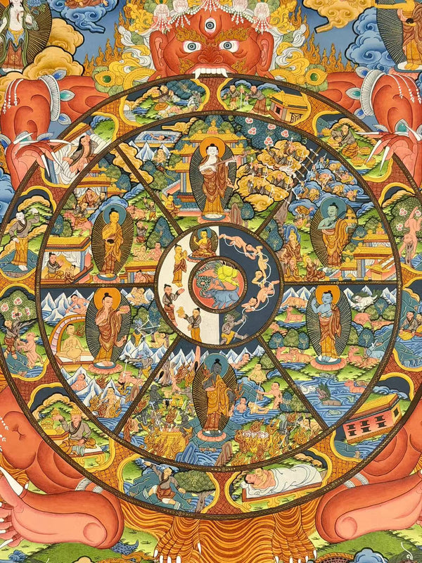 Wheel Of Life Masterpiece Thangka - Art Of Tibet