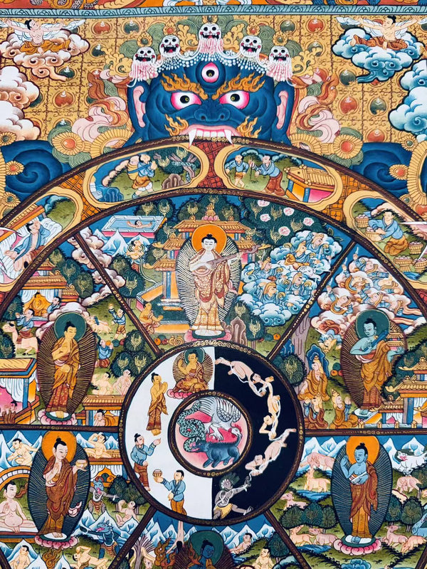 Wheel Of Life Masterpiece Thangka - Art Of Tibet