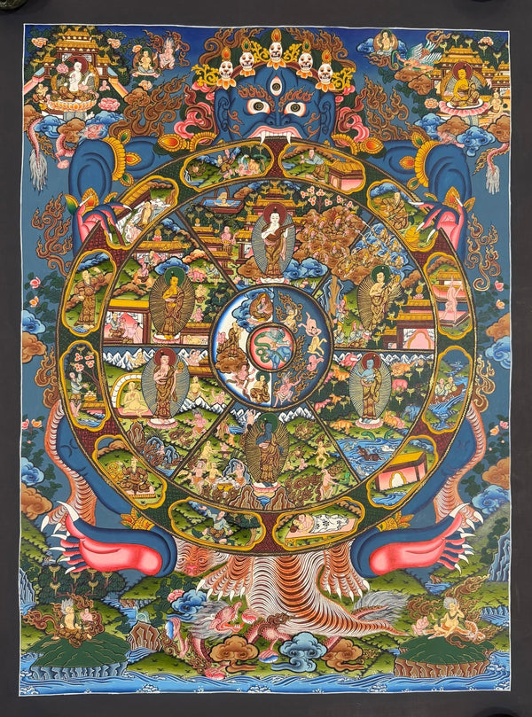 Wheel Of Life Masterpiece Thangka - Art Of Tibet