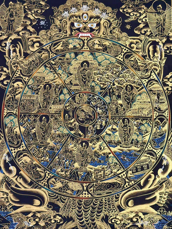Wheel Of Life Tibetan Thangka Painting - Art Of Tibet