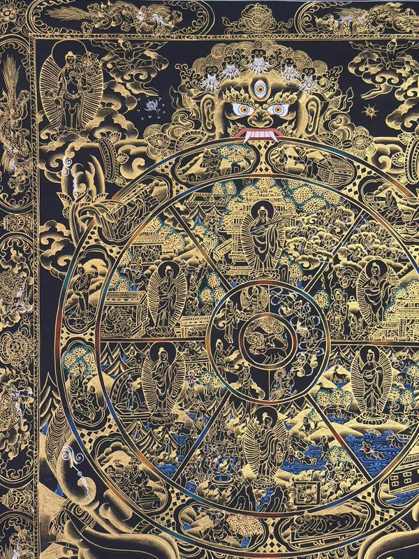 Wheel Of Life Tibetan Thangka Painting - Art Of Tibet