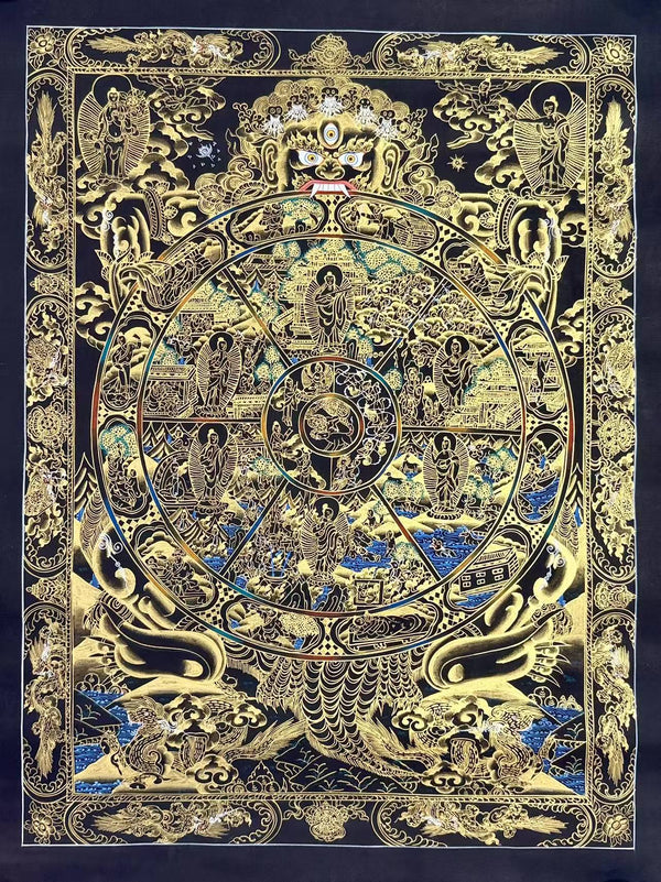 Wheel Of Life Tibetan Thangka Painting - Art Of Tibet