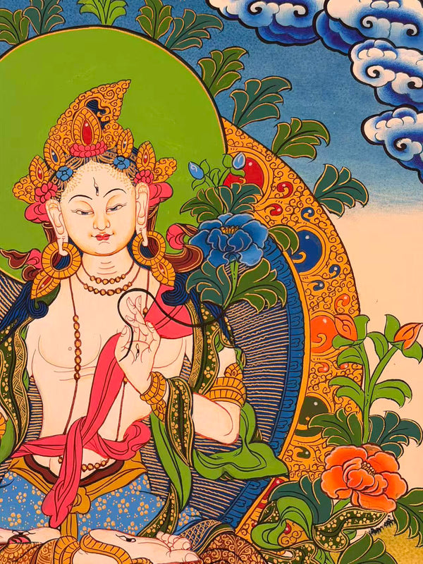 White Tara Thangka - Art Of Tibet