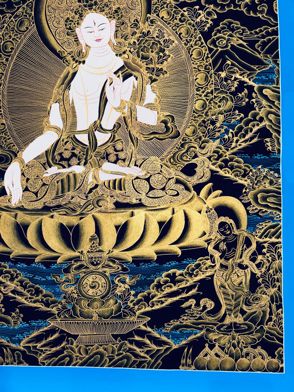 White Tara Thangka - Art Of Tibet