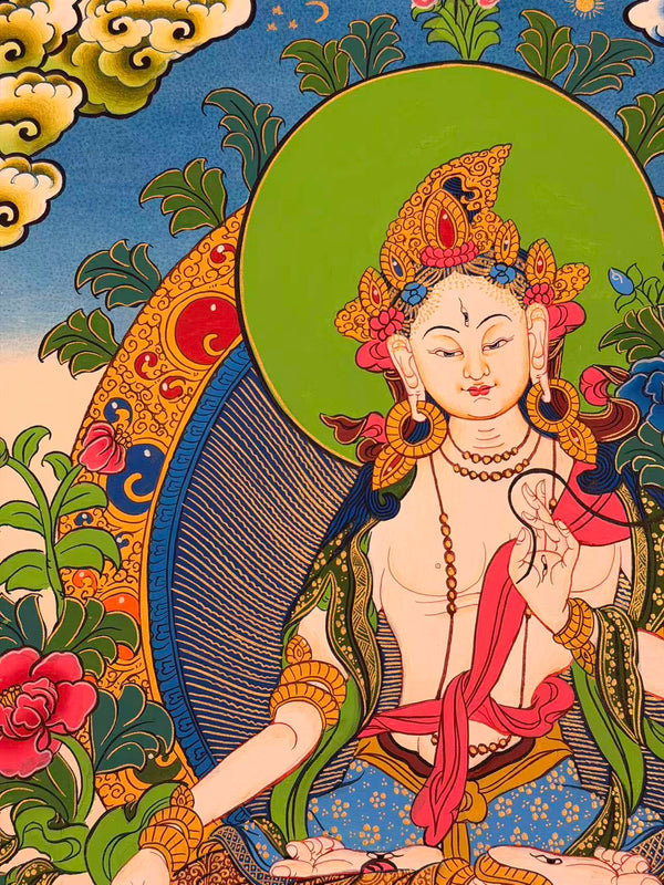 White Tara Thangka - Art Of Tibet