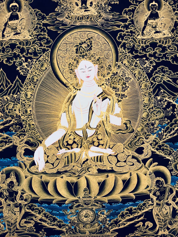 White Tara Thangka - Art Of Tibet