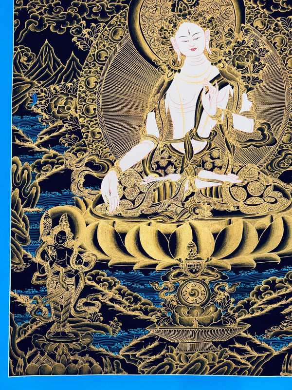 White Tara Thangka - Art Of Tibet