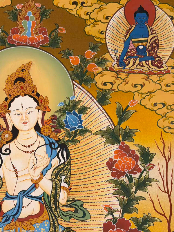 White Tara Thangka - Art Of Tibet