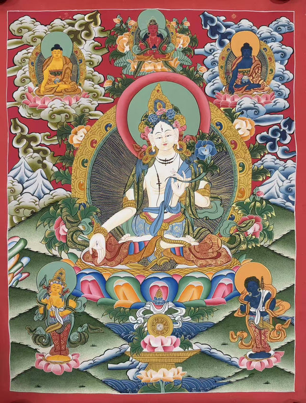 White Tara Thangka - Art Of Tibet