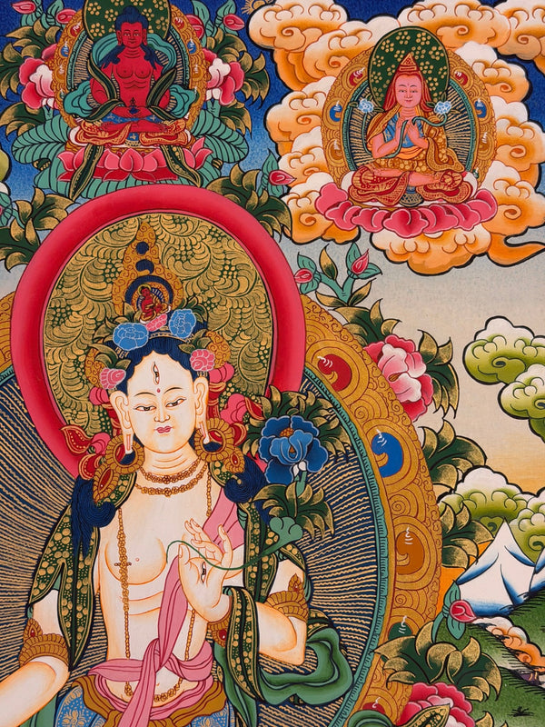 White Tara Thangka - Art Of Tibet