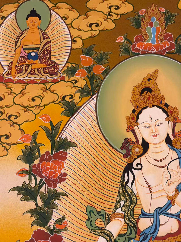 White Tara Thangka - Art Of Tibet