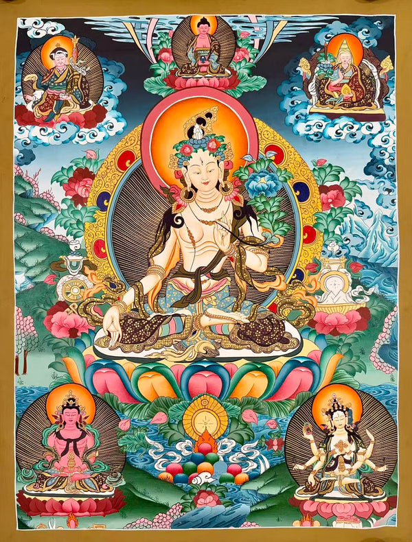 White Tara Thangka - Art Of Tibet