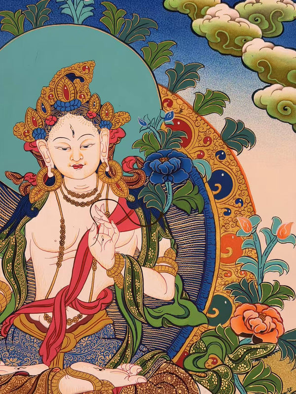White Tara Thangka - Art Of Tibet