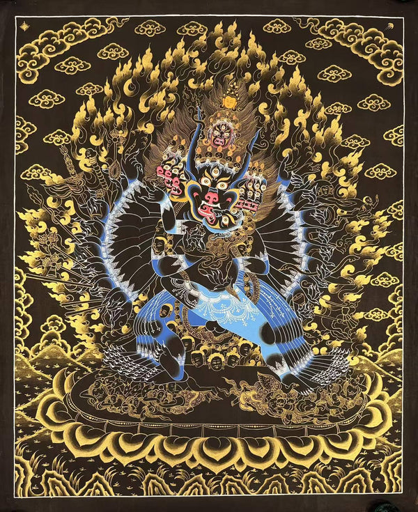 Yamantaka Masterpiece Large Thangka - Art Of Tibet