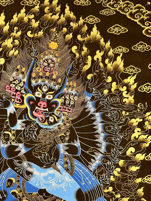 Yamantaka Masterpiece Large Thangka - Art Of Tibet