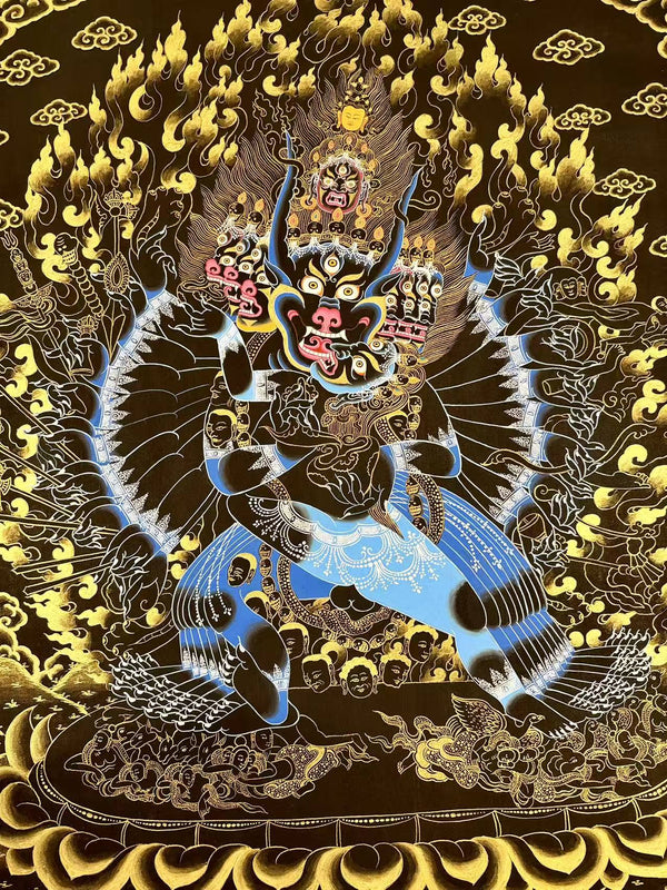 Yamantaka Masterpiece Large Thangka - Art Of Tibet