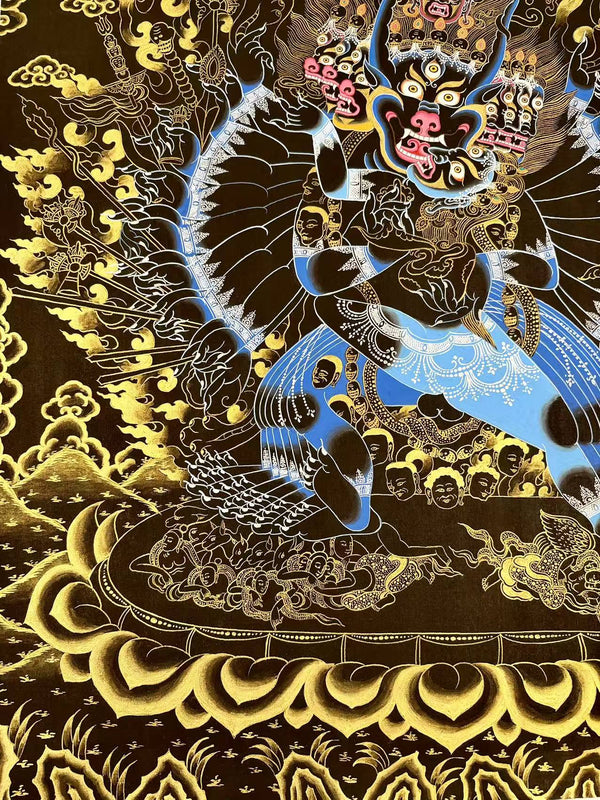 Yamantaka Masterpiece Large Thangka - Art Of Tibet