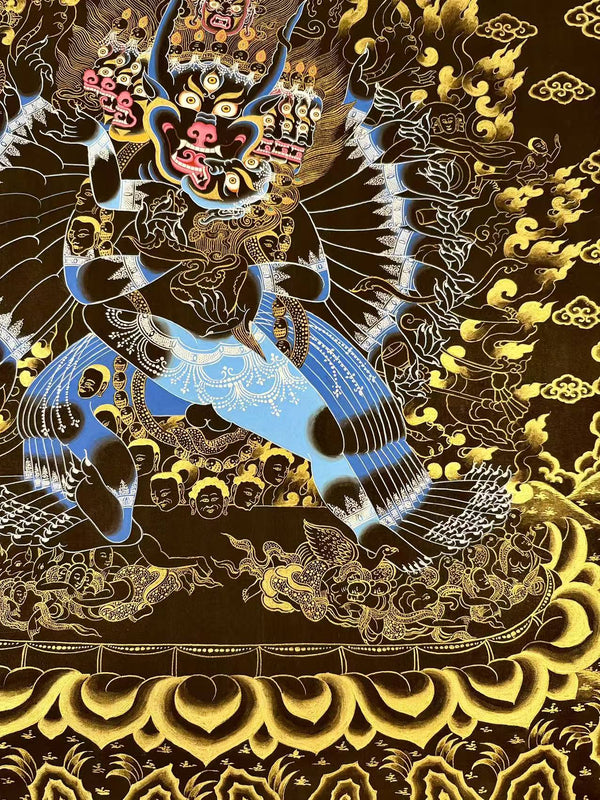 Yamantaka Masterpiece Large Thangka - Art Of Tibet