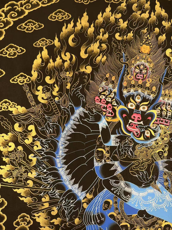 Yamantaka Masterpiece Large Thangka - Art Of Tibet