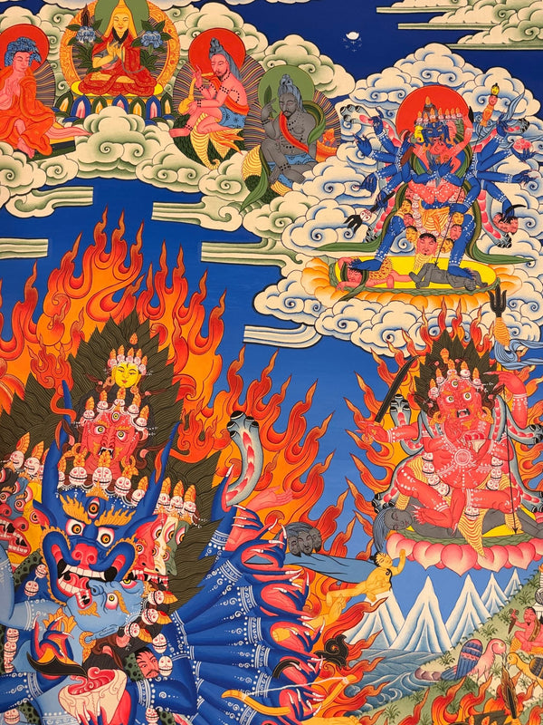 Yamantaka Masterpiece Large Thangka - Art Of Tibet