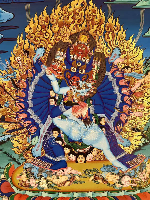 Yamantaka Masterpiece Thangka - Art Of Tibet