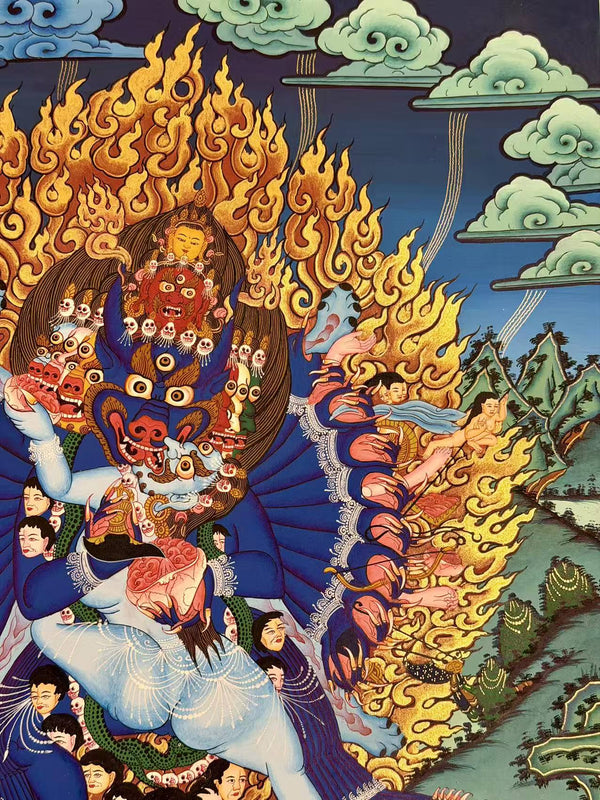 Yamantaka Masterpiece Thangka - Art Of Tibet