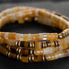 Yellow Onyx & Tiger Eye Heishi Beads Mala - Art Of Tibet