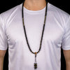 Obsidian with Hematide Grounding Mala