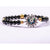 Onyx and Mother of Pearl Evil Eye Protection Charm Bracelet