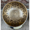 Seven Chakra with Flower of Life Carved Singing Bowl