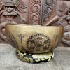 Seven Chakra with Flower of Life Carved Singing Bowl