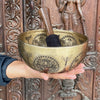 Seven Chakra with Flower of Life Carved Singing Bowl