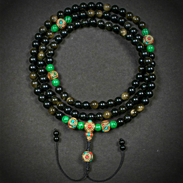 Obsidian Negativity Blocking Mala