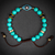 Tibetan Turquoise and Onyx  Evil Eye Charm Bracelet