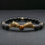 Lava and Onyx Panther Head Bracelet