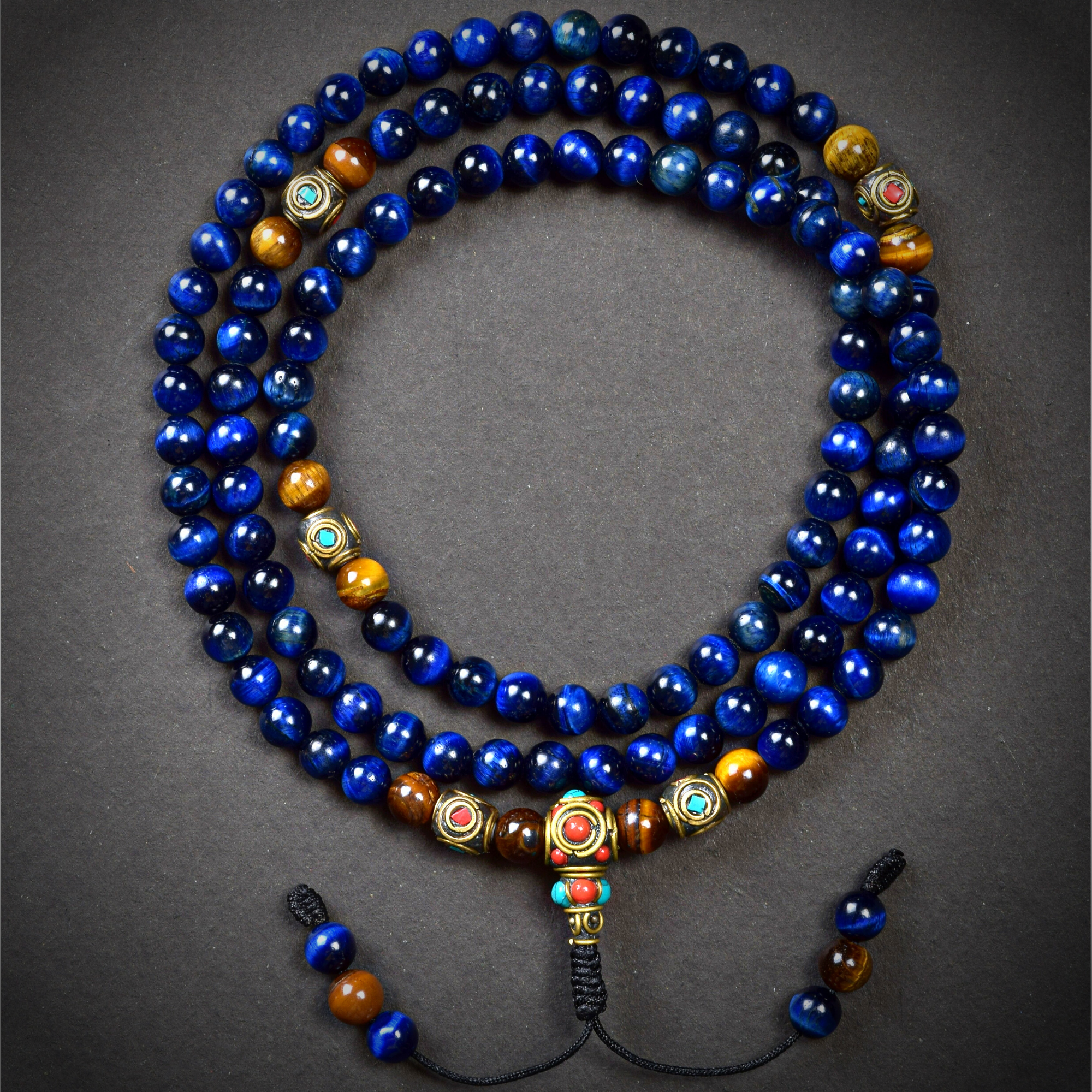 Blessed Tibetan Blue Tiger's Eye Bracelet - 100% Natural
