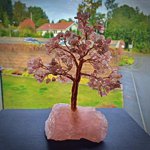 Rose Quartz Happiness Tree Of Life Art Of Tibet