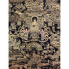 Buddha Life Story Black & Gold Large Thangka