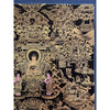 Buddha Life Story Black & Gold Large Thangka