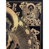 Amitayus Buddha Black and Gold Thangka Painting - Art Of Tibet