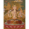 Chenrezig Compassion Buddha Thangka - Art Of Tibet