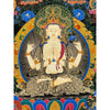 Chenrezig Masterpiece Large Thangka Painting - Art Of Tibet