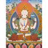 Chenrezig Masterpiece Large Thangka Painting - Art Of Tibet