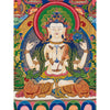 Chenrezig Masterpiece Large Thangka Painting - Art Of Tibet