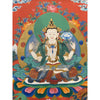 Chenrezig Masterpiece Thangka Painting - Art Of Tibet