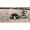 Chenrezig with Throne Copper and Silver Plated Statue - Art Of Tibet