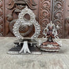 Chenrezig with Throne Copper and Silver Plated Statue - Art Of Tibet